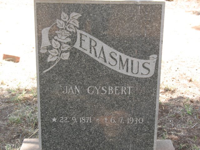 ERASMUS Jan Gysbert 1871-1930