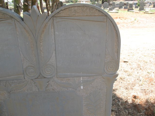 GELDERBLOM Johanna Magdalena nee OOSTHUIZEN 1904-1931
