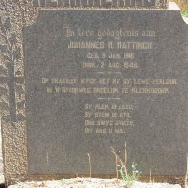 HATTINGH Johannes H. 1916-1948