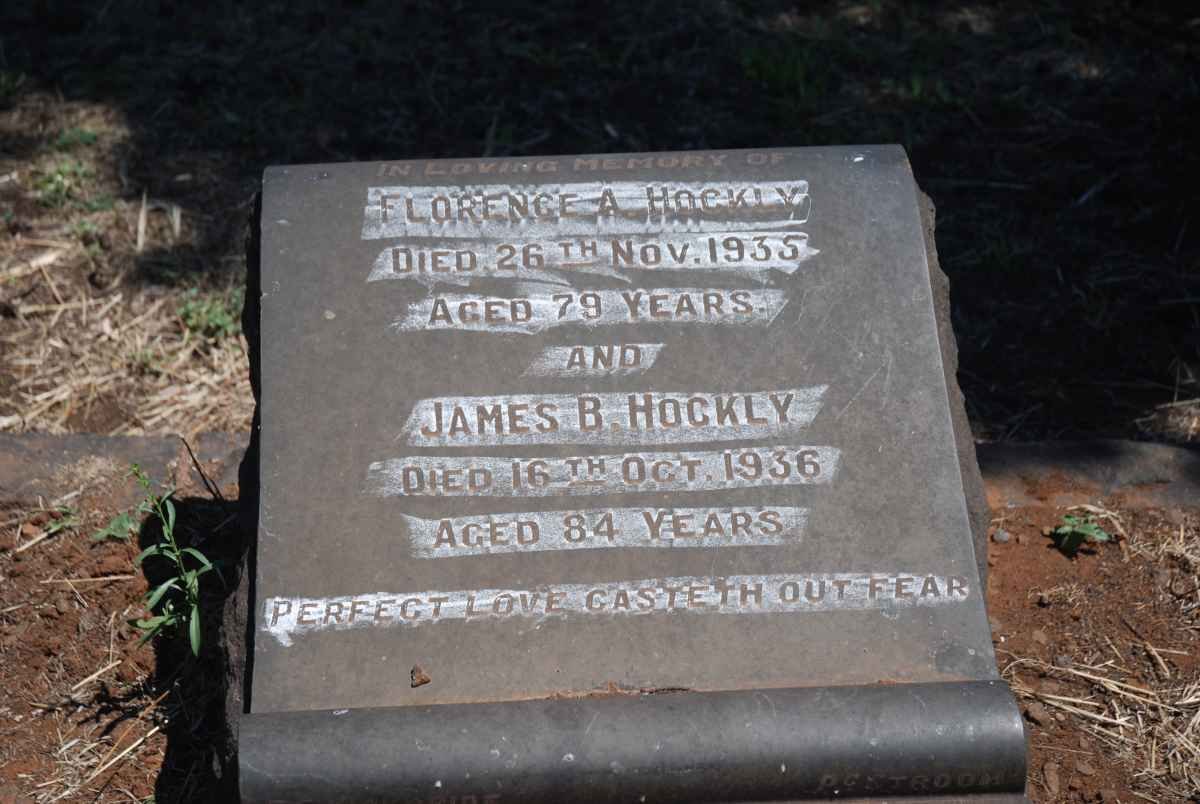 HOCKLY James B. -1936 &amp; Florence A. -1935