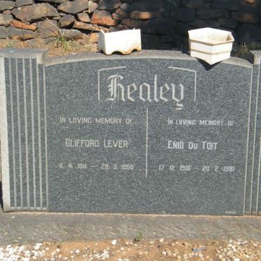HEALEY Clifford Lever 1911-1958 &amp; Enid Du TOIT 1916-1981