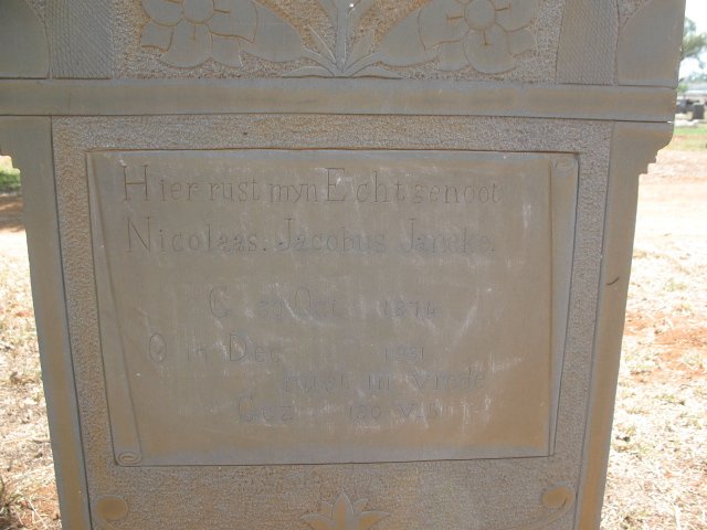 JANEKE Nicolaas Johannes 1874-1931
