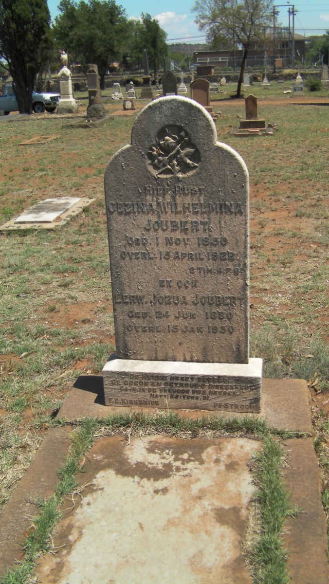 JOUBERT Jozua 1850-1922 &amp; Gezina Wilhelmina 1860-1930