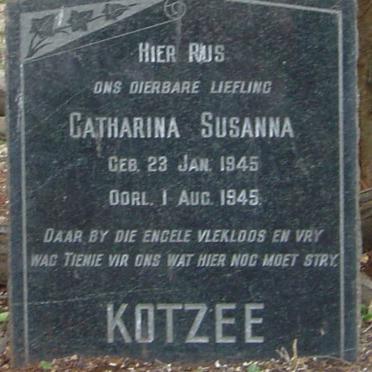 KOTZEE Catharina Susanna 1945-1945