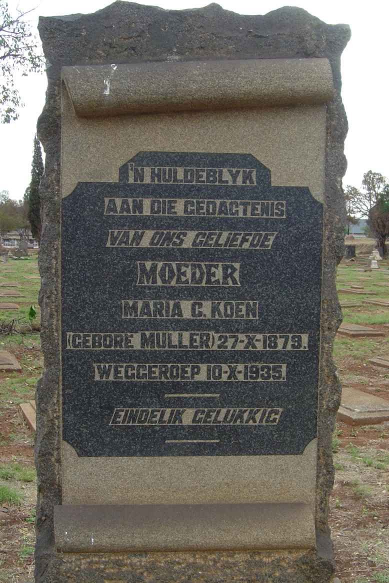 KOEN Maria C. nee MULLER 1879-1935