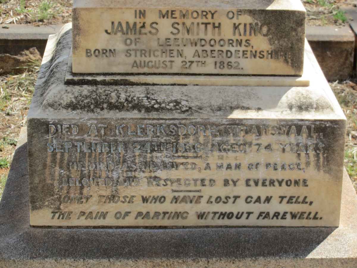 KING James Smith 1862-1936