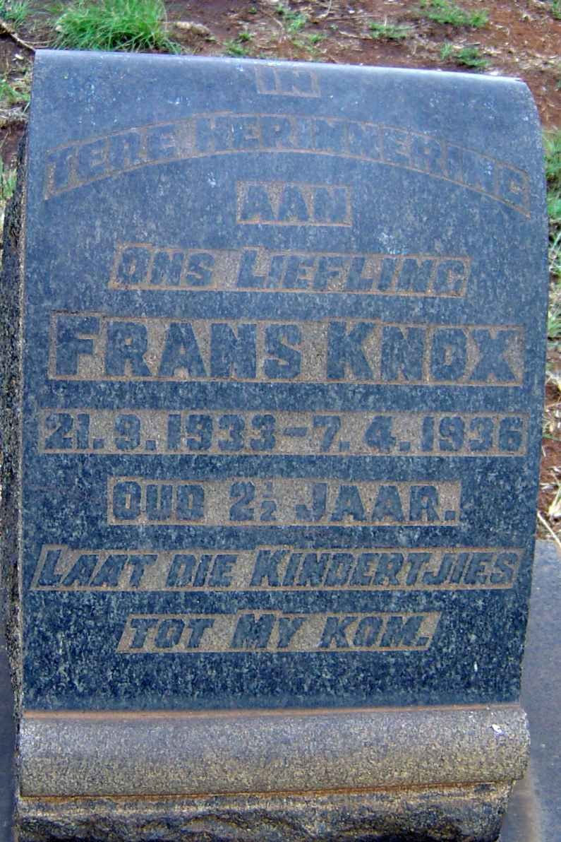 KNOX Frans 1933-1936