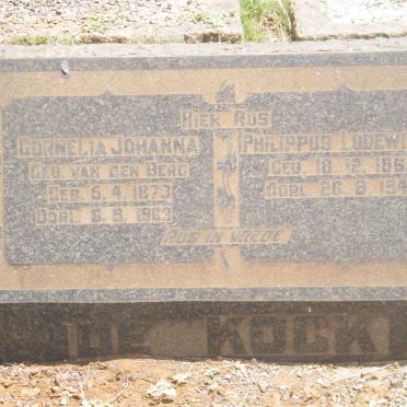 KOCK Philippus Lodewicus, de 1865-1949 &amp; Cornelia Johanna VAN DEN BERG 187?-1963