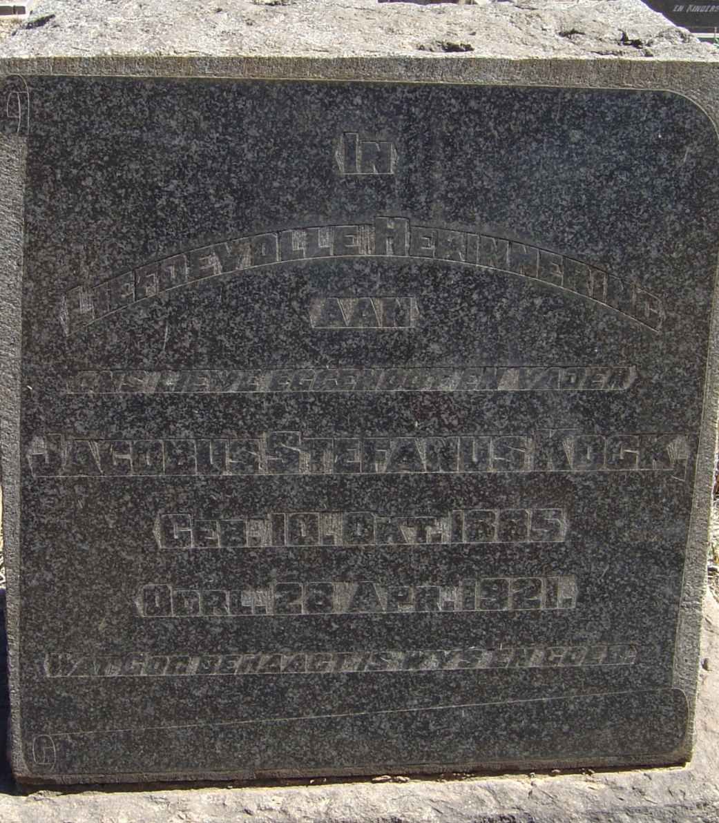 KOCK Jacobus Stefanus 1885-1921