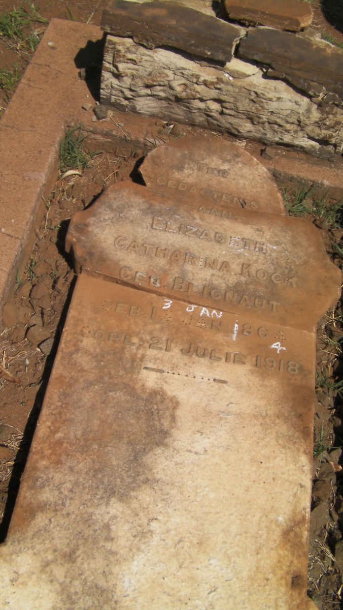 KOCK Elizabeth Catharina nee BLIGNAUT 1864-1918
