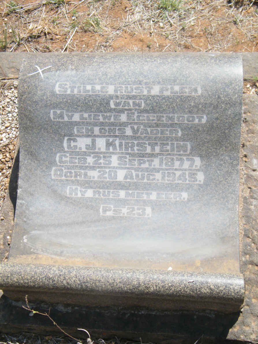 KIRSTEIN C.J. 1877-1945