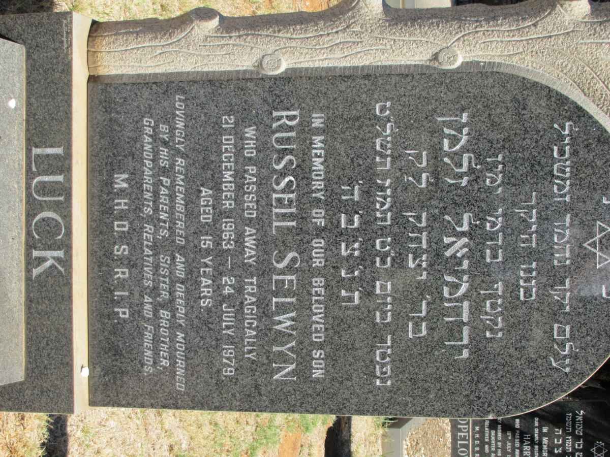 LUCK Russell Selwyn 1963-1979