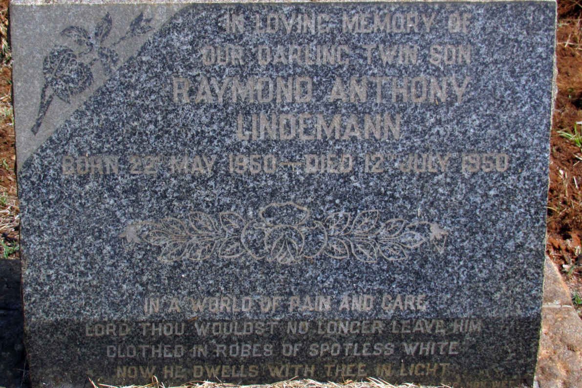 LINDEMANN Raymond Anthony 1950-1950