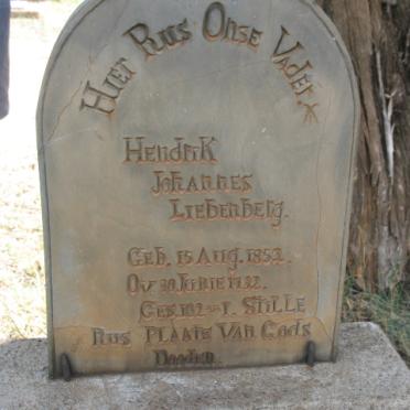 LIEBENBERG Hendrik Johannes 1852-1932