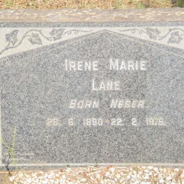 LANE Irene Marie nee NESER 1890-1979