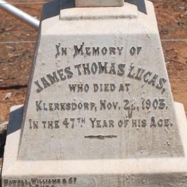 LUCAS James Thomas -1903