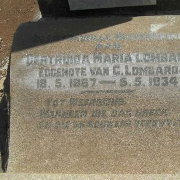 LOMBARD Gertruida Maria 1867-1934
