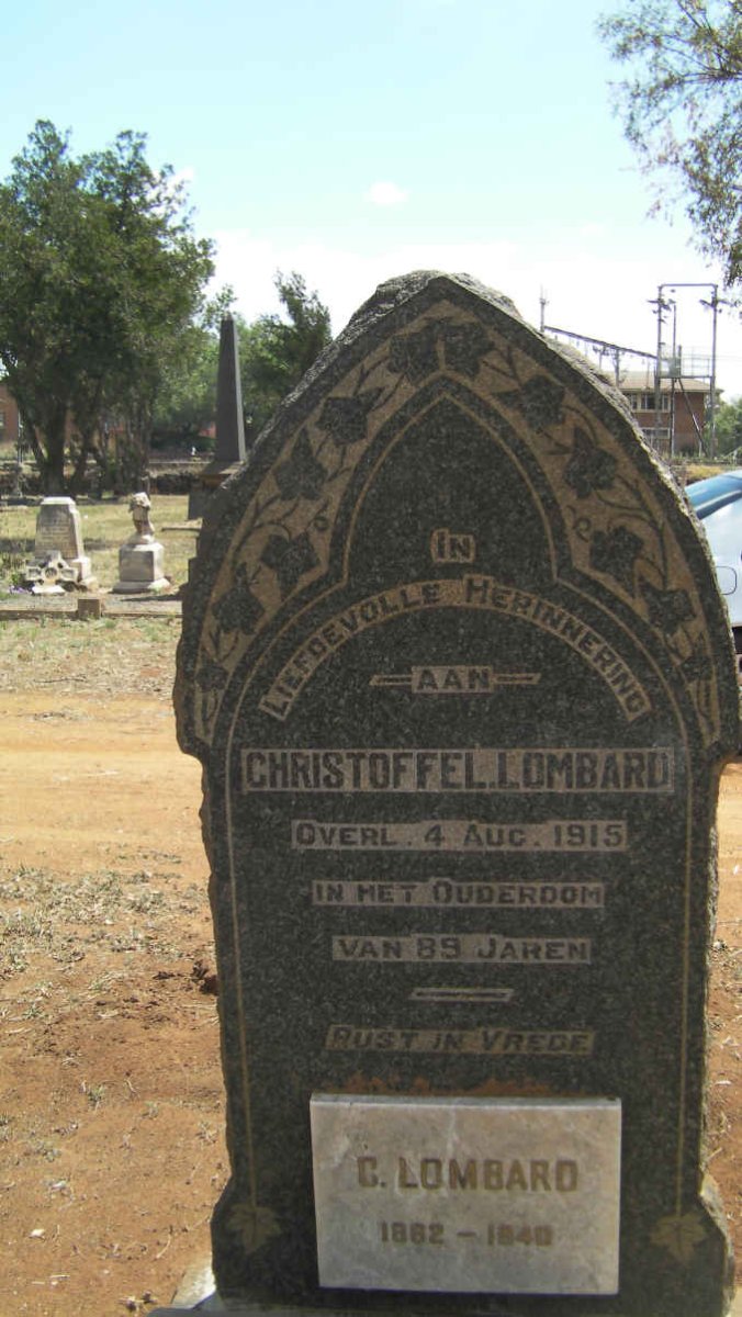 LOMBARD Christoffel -1915 :: LOMBARD C. 1862-1940