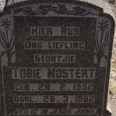 MOSTERT Tobie 1952-1952
