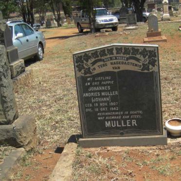 MULLER Johannes Andries 1907-1942