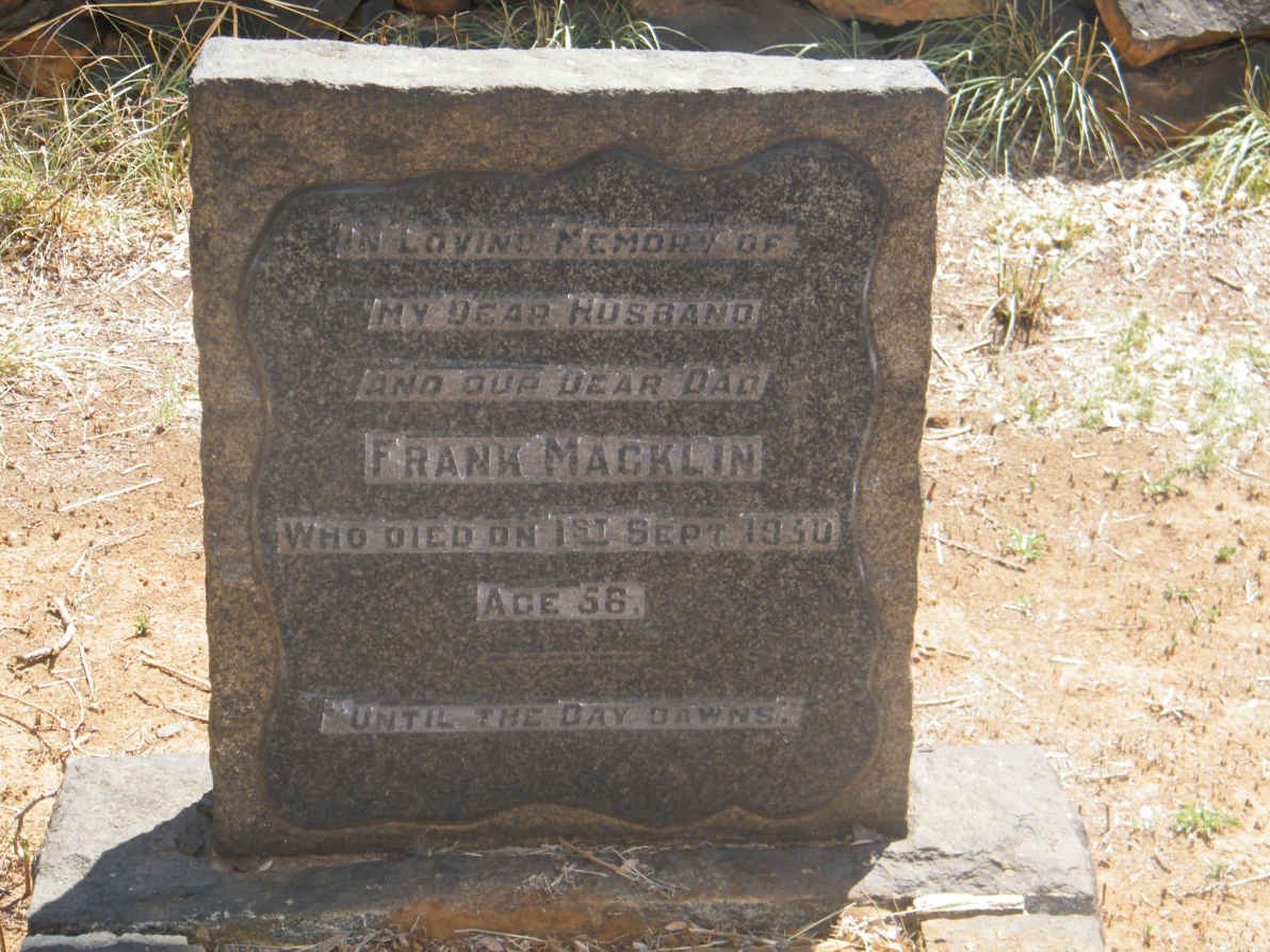 MACKLIN Frank -1930