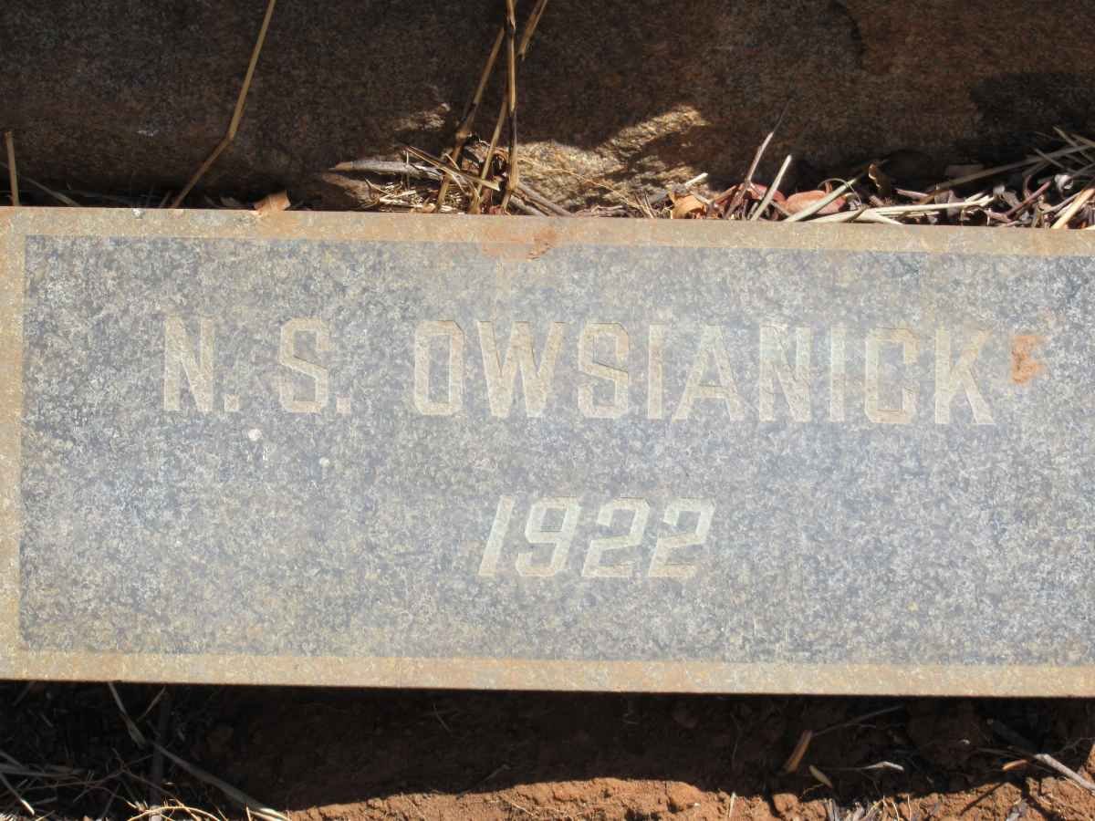 OWSIANICK N.S. 1922