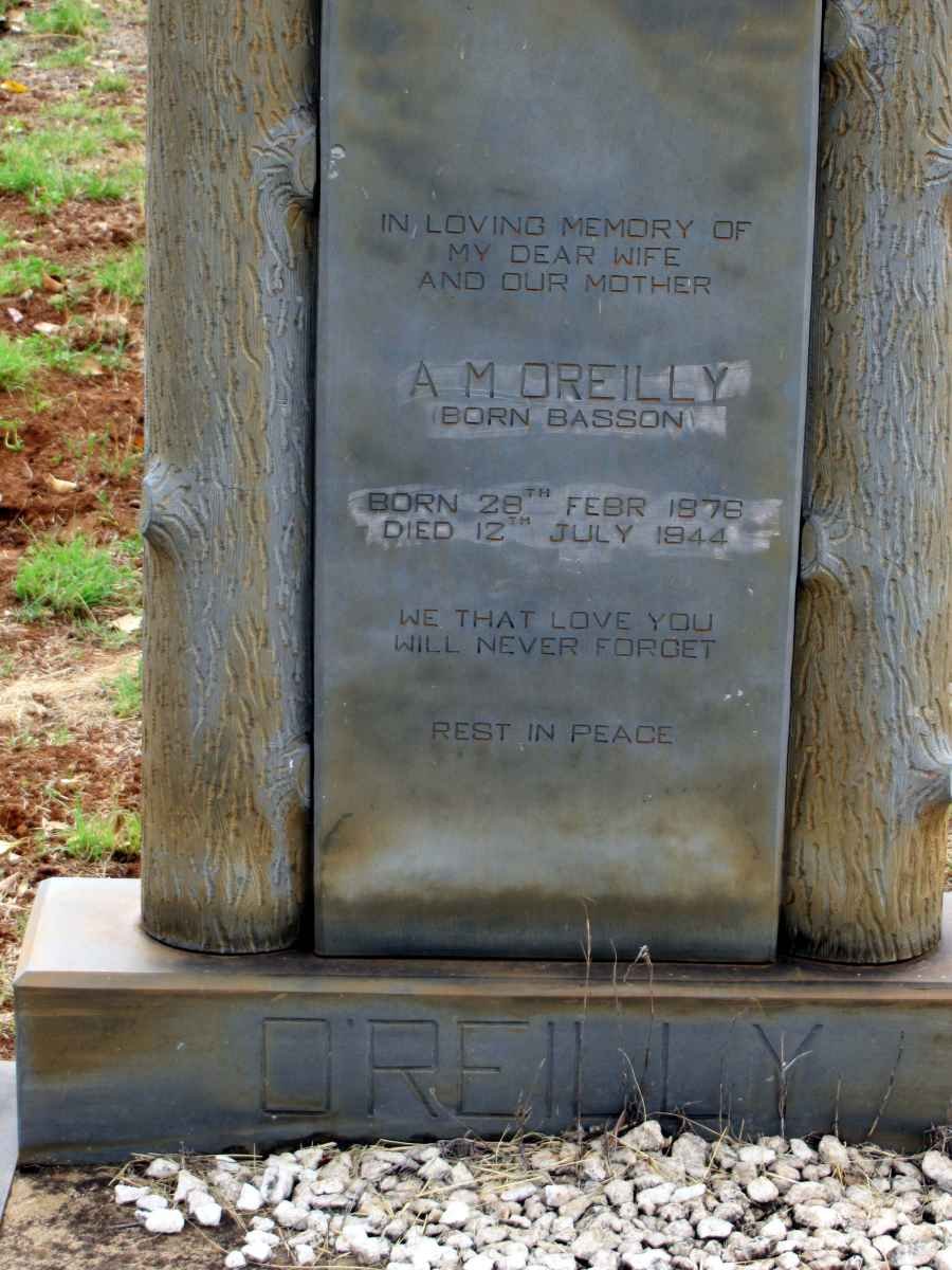 OREILLY A.M. nee BASSON 1878-1944