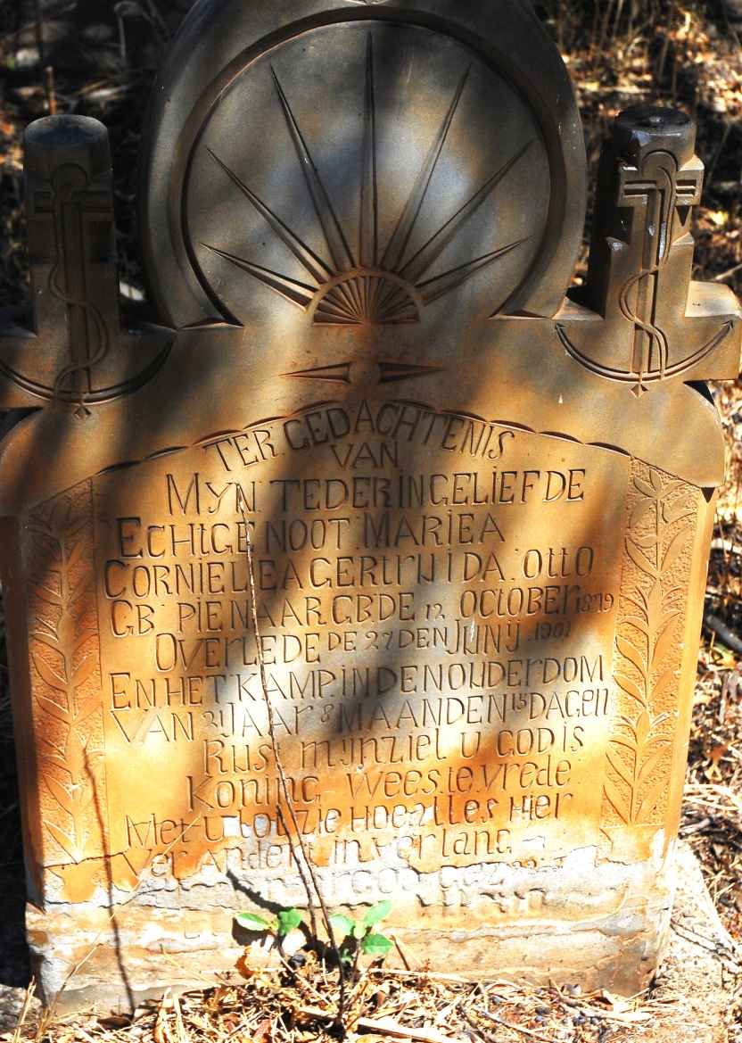 OTTO Mariea Cornieliea Gertrijida nee PIENAAR 1879-1901