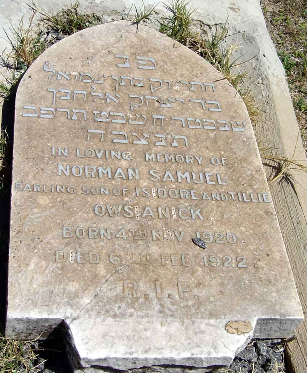 OWSIANICK Norman Samuel 1920-1922