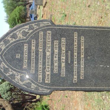 PIETERSE Jan Gabriel 1895-1925