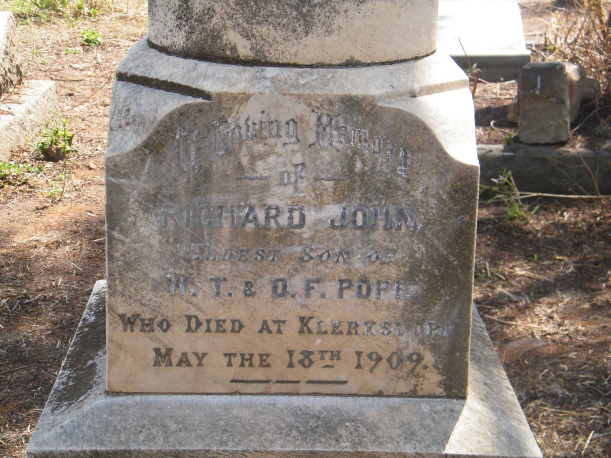 POPE Richard John -1909
