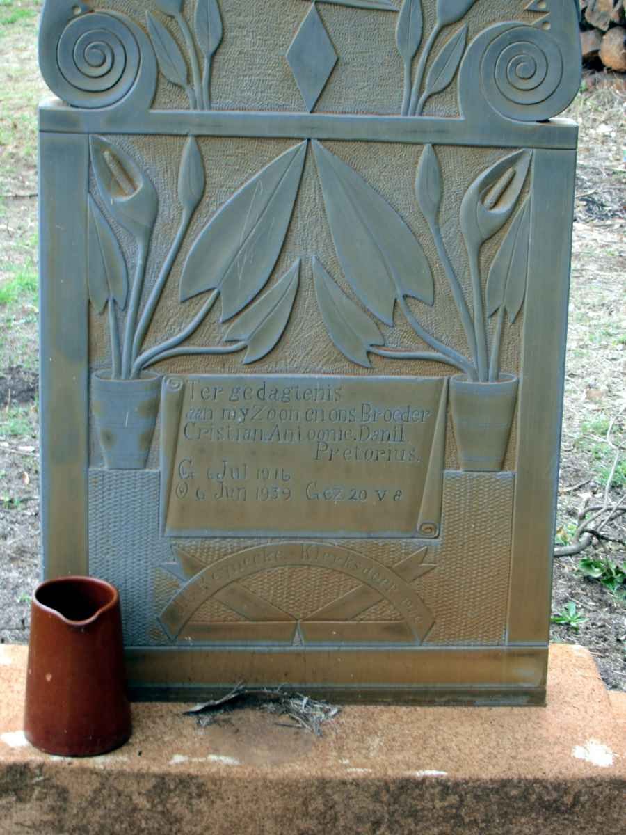 PRETORIUS Cristian Antonie Danil 1916-1939