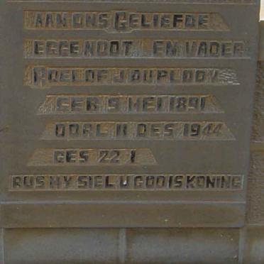 PLOOY Roelof J., du 1891-1944