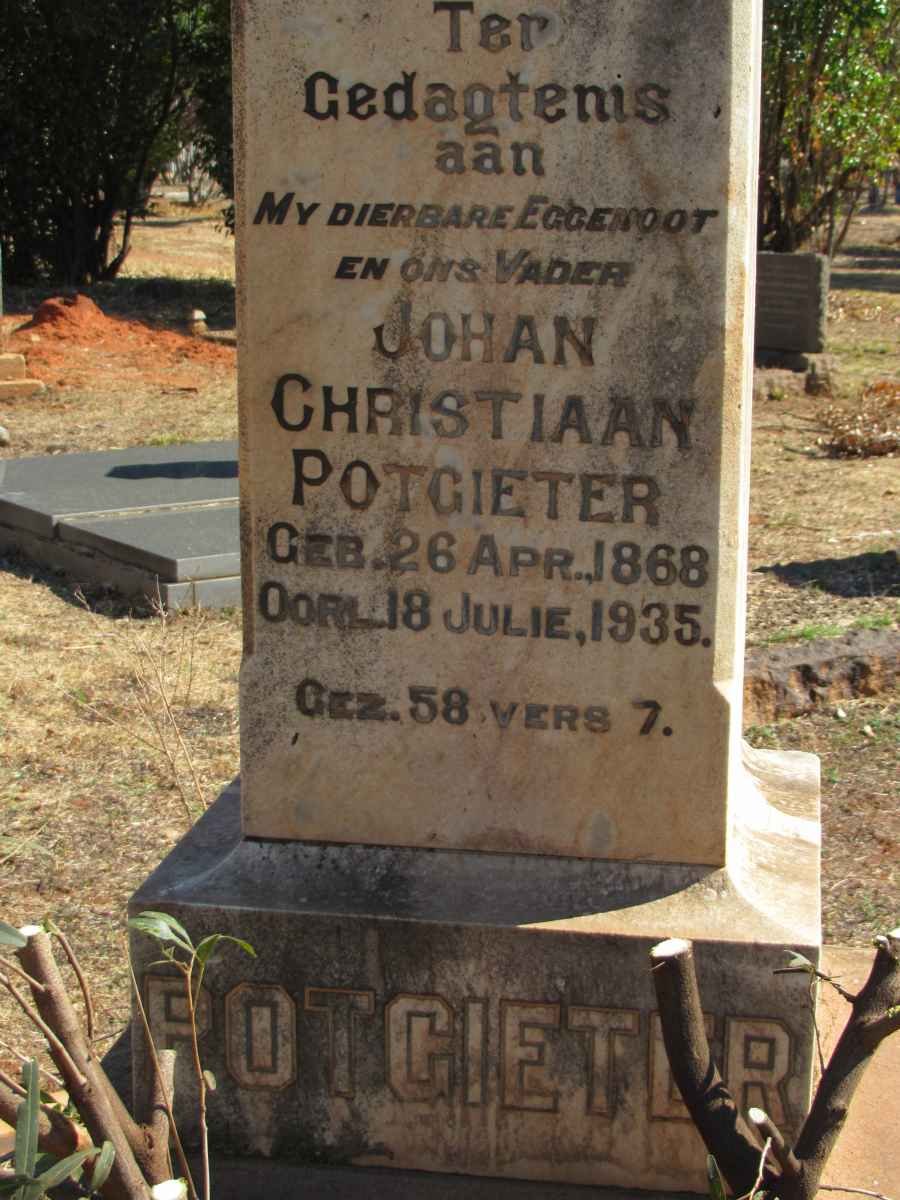 POTGIETER Johan Christiaan 1868-1935
