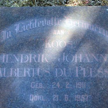 PLESSIS Hendrik Johannes Albertus, du 1911-1957