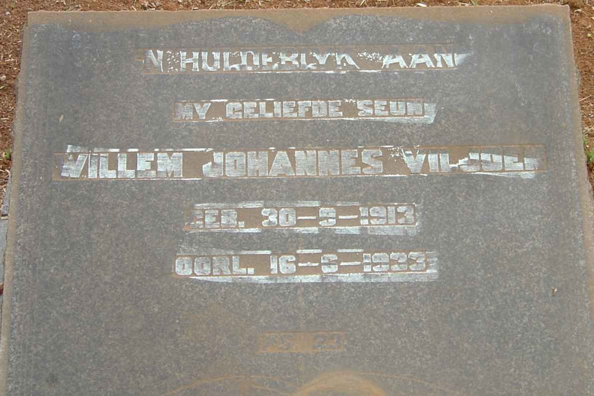 VILJOEN Willem Johannes 1913-1933