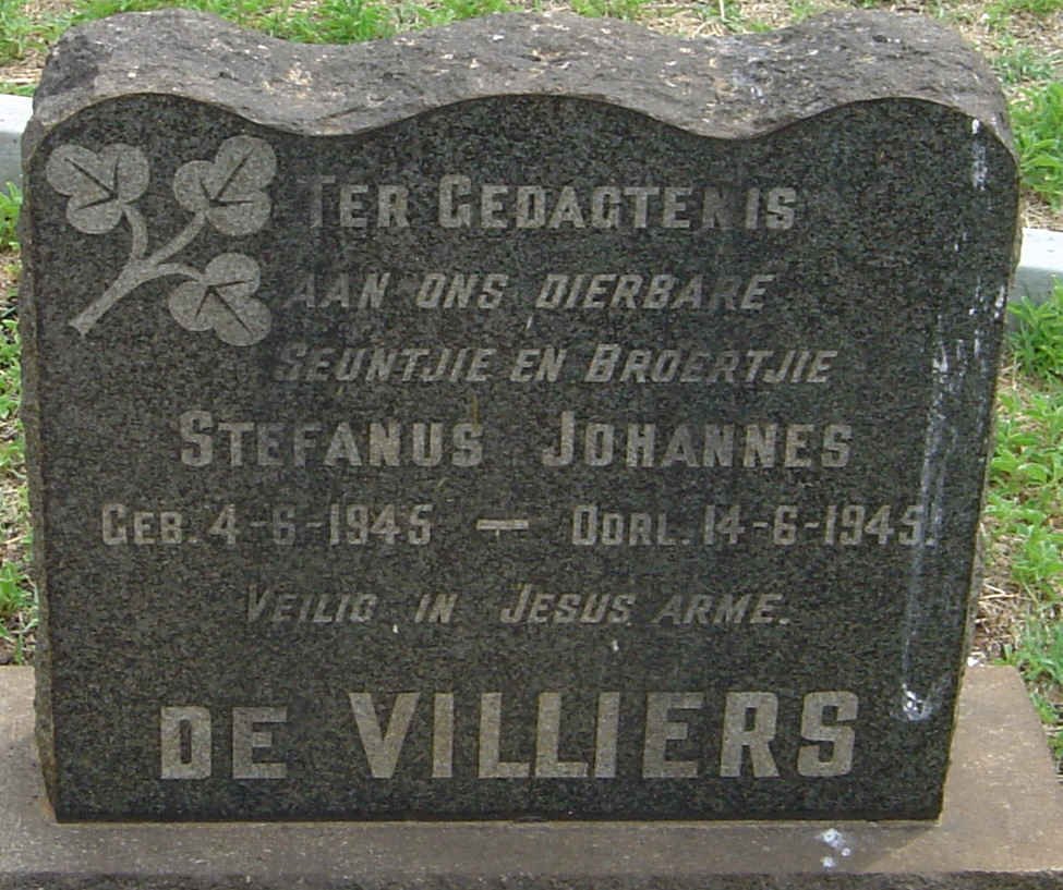 VILLIERS Stefanus Johannes, de 1945-1945