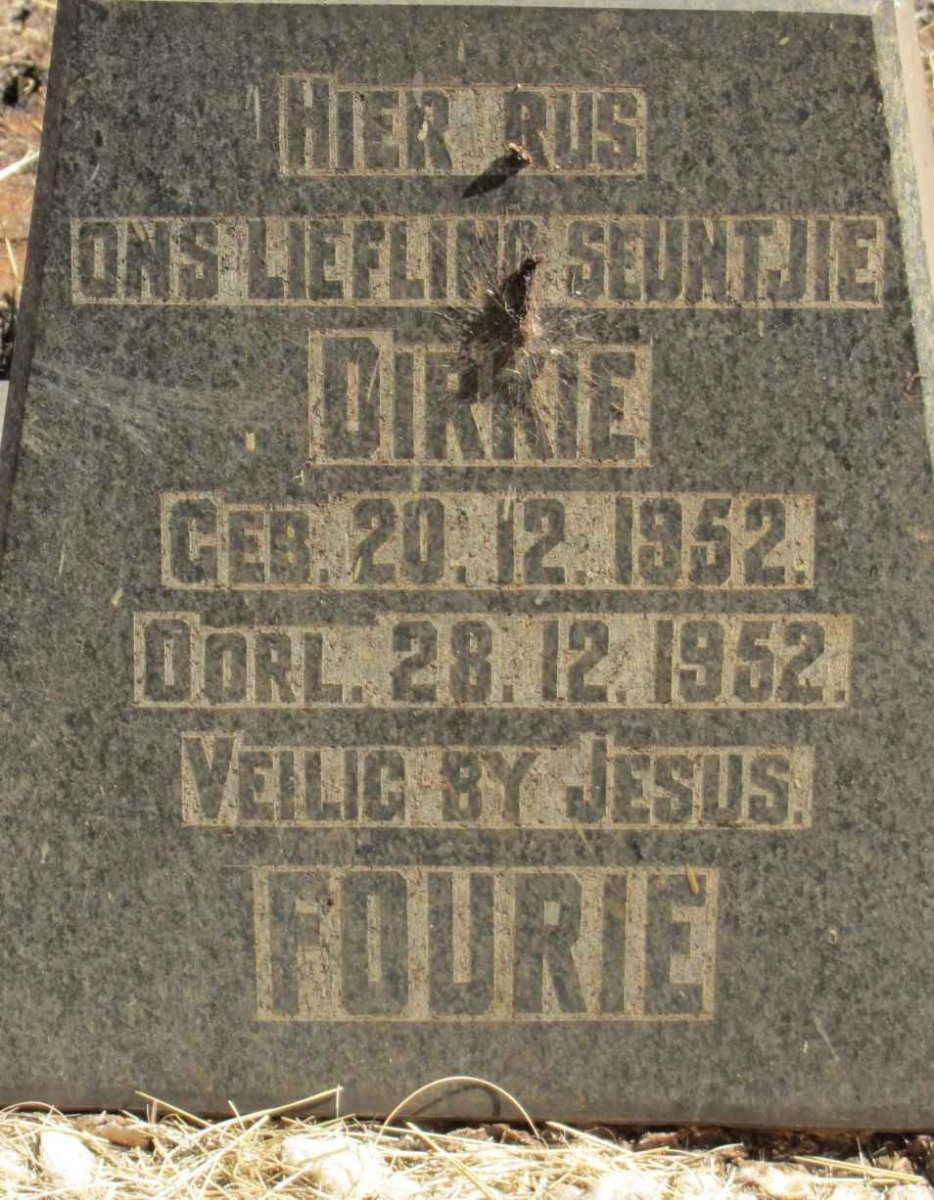 FOURIE Dirkie 1952-1952