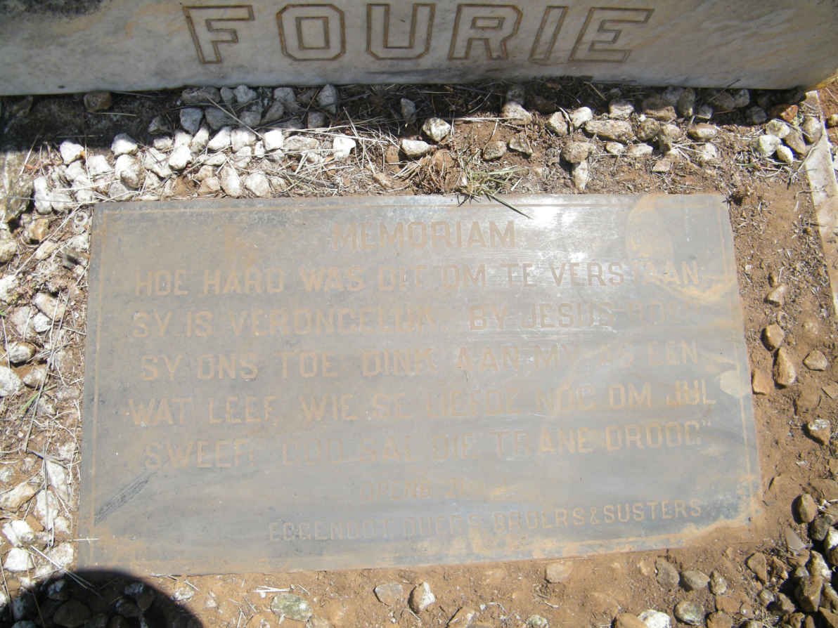 FOURIE Lena nee COETZER 1925-1949
