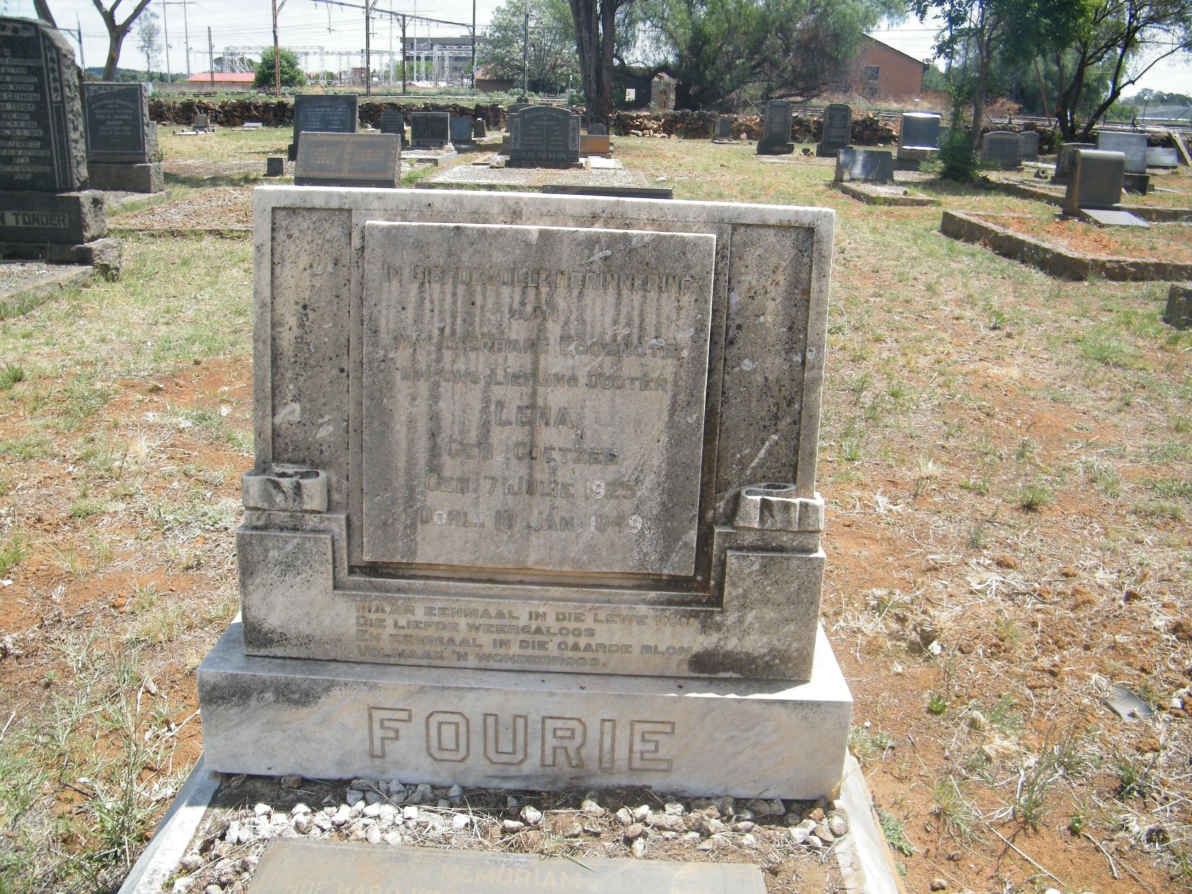 FOURIE Lena nee COETZER 1925-1949