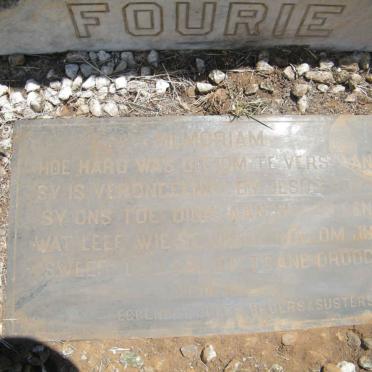 FOURIE Lena nee COETZER 1925-1949 