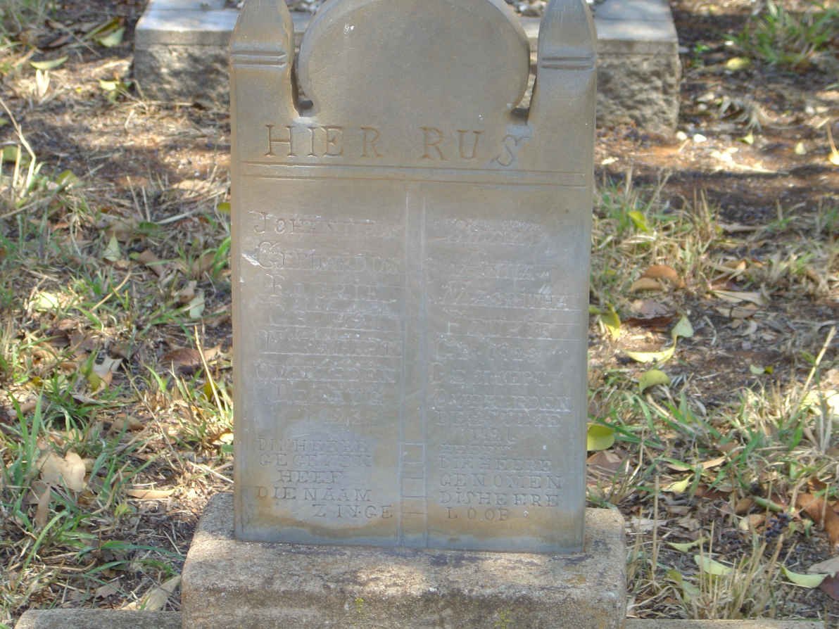 FOURIE Johannes Gerhardus &amp; Sophia Magaretha