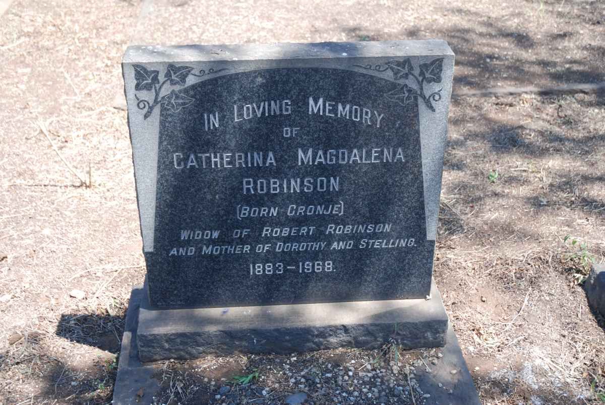 ROBINSON Catherina Magdalena nee CRONJE 1883-1968