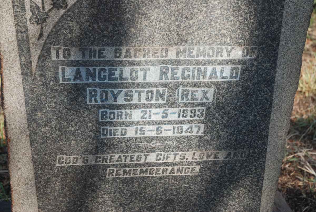 ROYSTON Lancelot Reginald 1893-1947