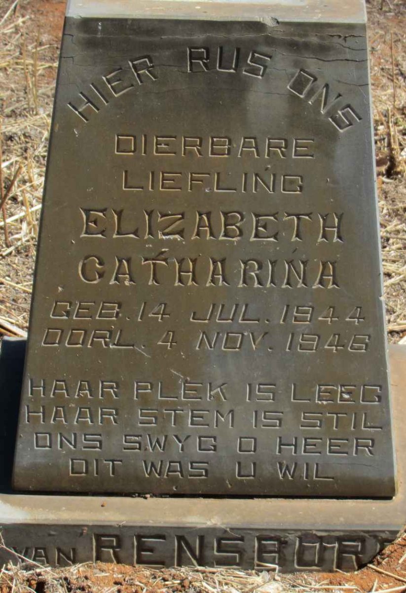 RENSBURG Elizabeth Catharina, van 1944-1946