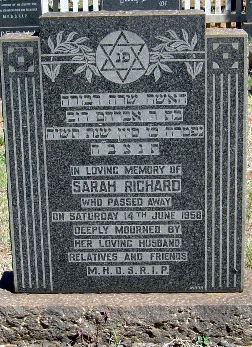 RICHARD Sarah -1958