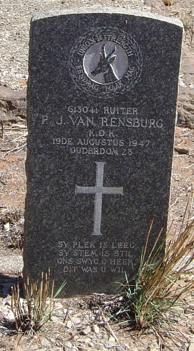 RENSBURG P.J., van -1947