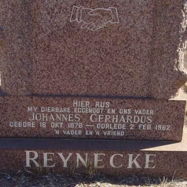 REYNECKE Johannes Gerhardus 1876-1962 &amp; Adriana Maria E. 1883-1969