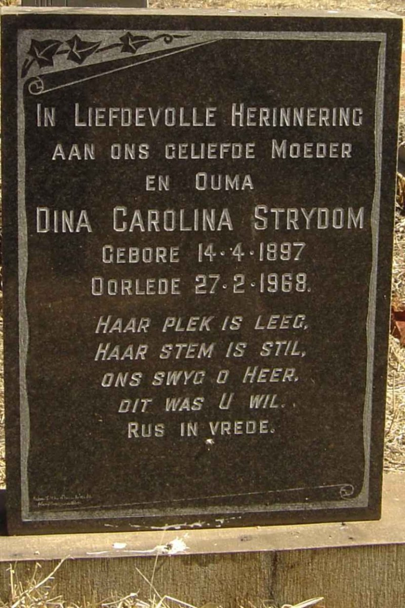 STRYDOM Dina Carolina 1897-1968