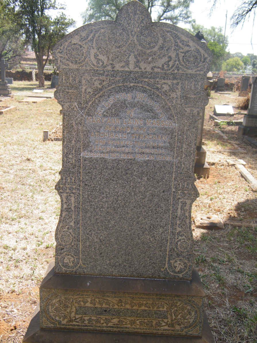 STRACHAN Mary Ann Laing nee MASSON -1906